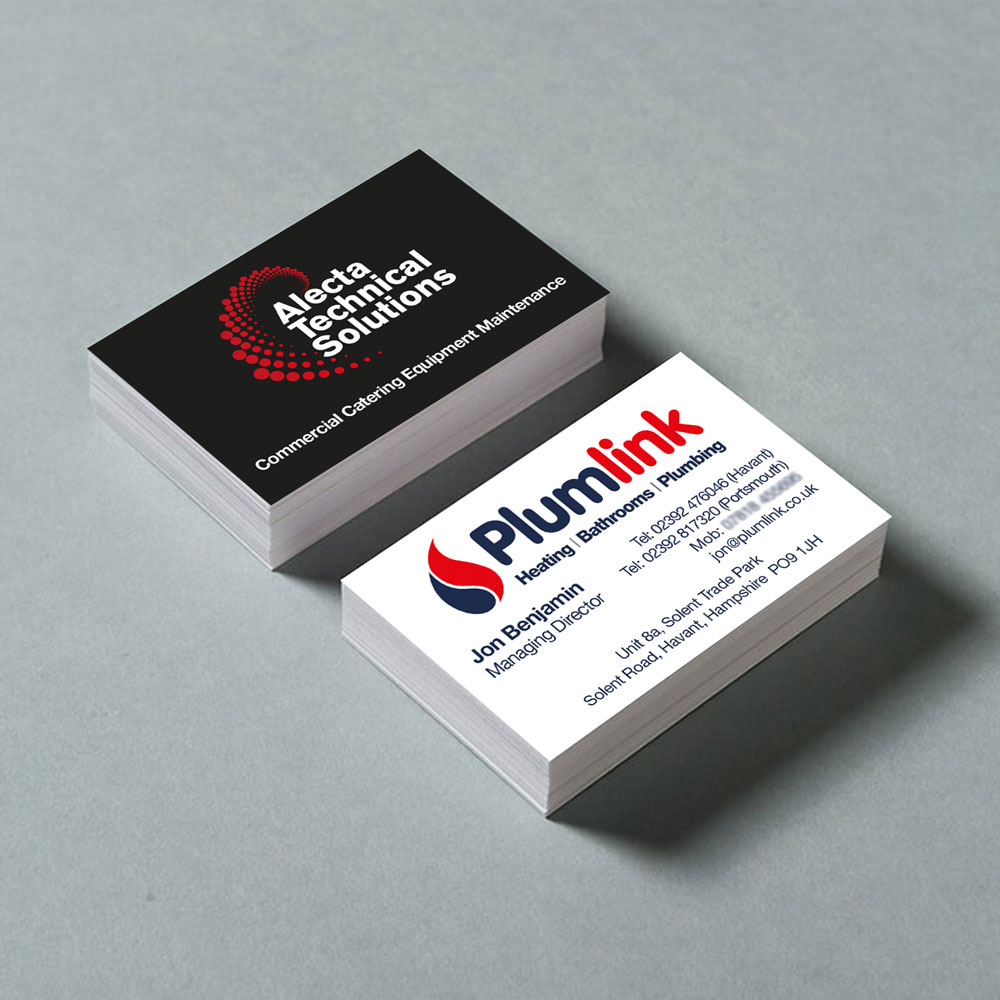 Alecta Technical and Plumlink Business cards