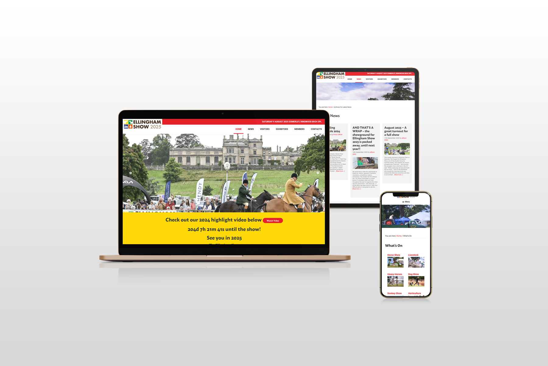 Ellingham Show Website Mockup